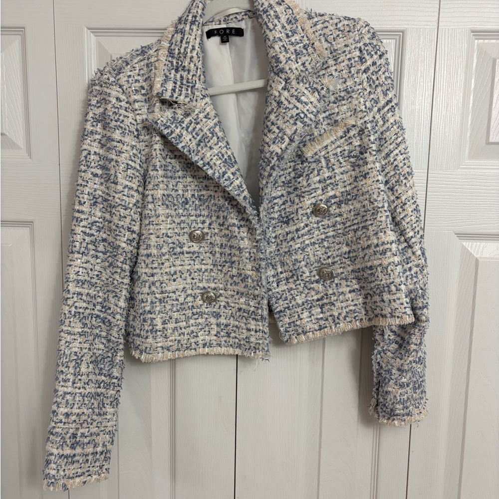 Vici Tweed Jacket Blazer - White and Gray | Like New - Picture 2 of 4